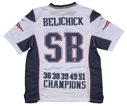 Bill Belichick Signed New England Patriots Super Bowl Jersey (Beckett)